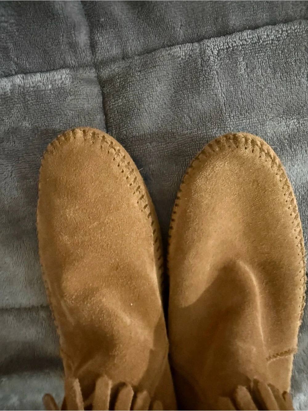 Minnetonka Women’s Suede Fringe Moccasin Boots - Brown